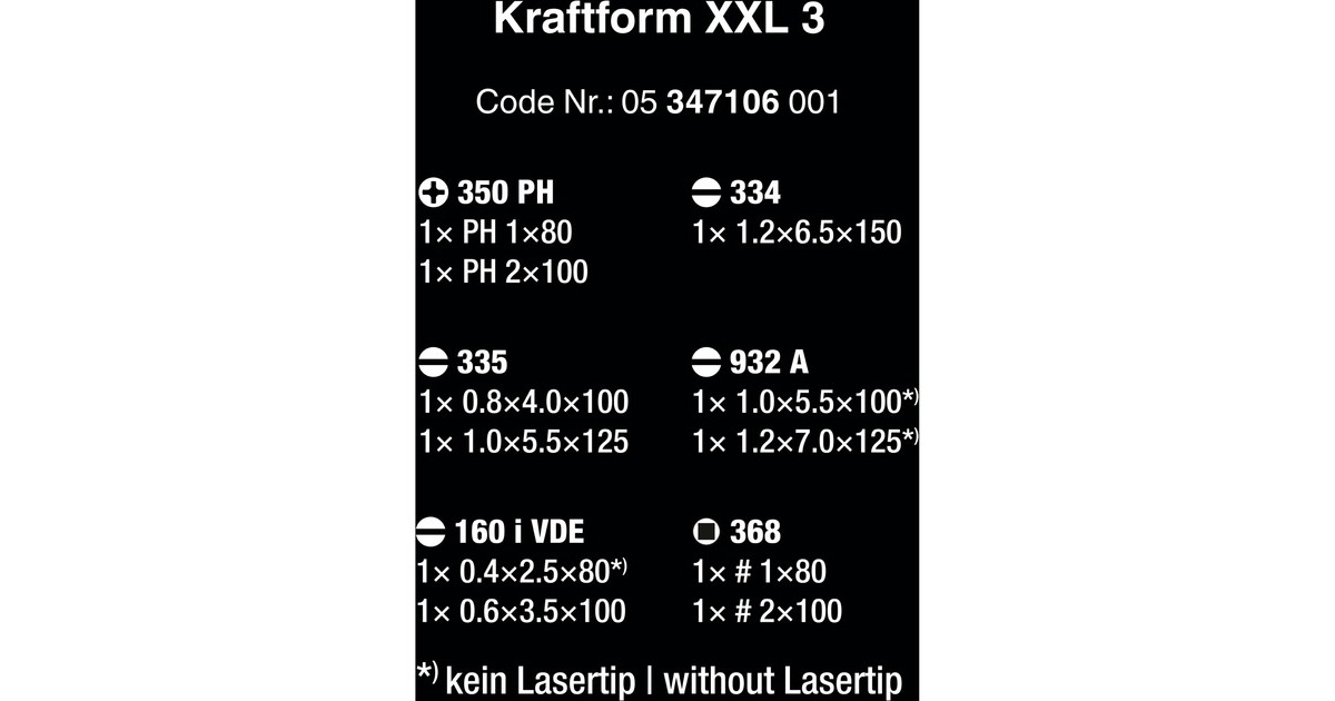 Wera Schraubendreher-Satz Kraftform XXL 3, 11-teilig(inkl. 2 Halterungen zur Wandmontage)
