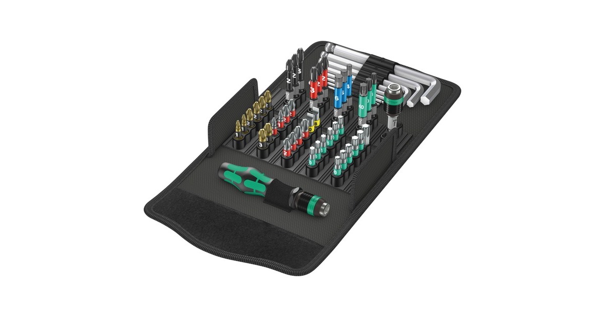 Wera Set Kraftform Kompakt 100, Werkzeug-Set(inkl. Winkelschlüssel, 1/4", Textil-Box) Wera Set Kraftform Kompakt 100, Werkzeug-Set(inkl. Winkelschlüssel, 1/4", Textil-Box)