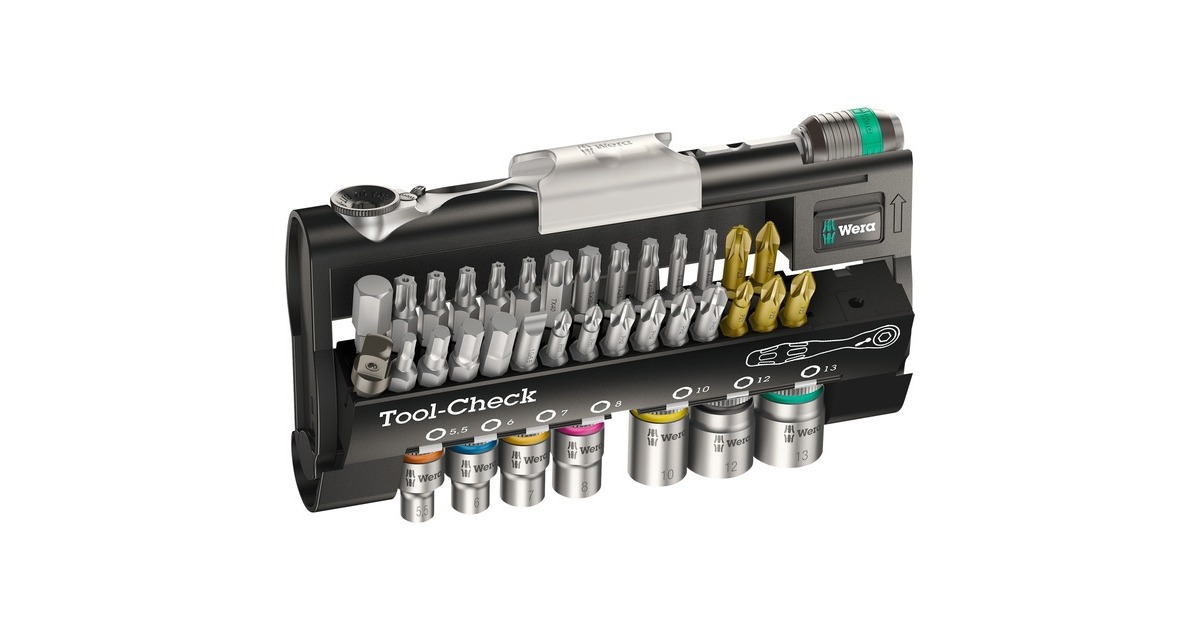 Wera Tool-Check 1 SB, 38-teilig, Bit-Satz(schwarz, inkl. Bit-Ratsche)
