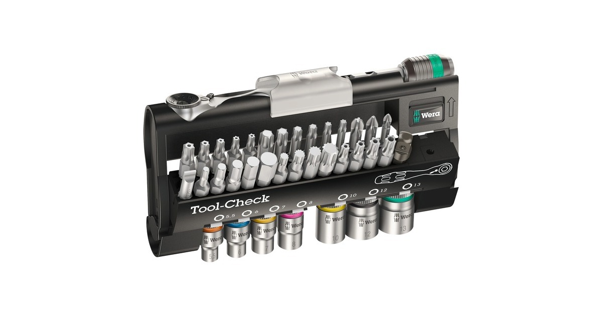 Wera Tool-Check Automotive 1, 38-teilig, Bit-Satz(schwarz, inkl. Bit-Ratsche)