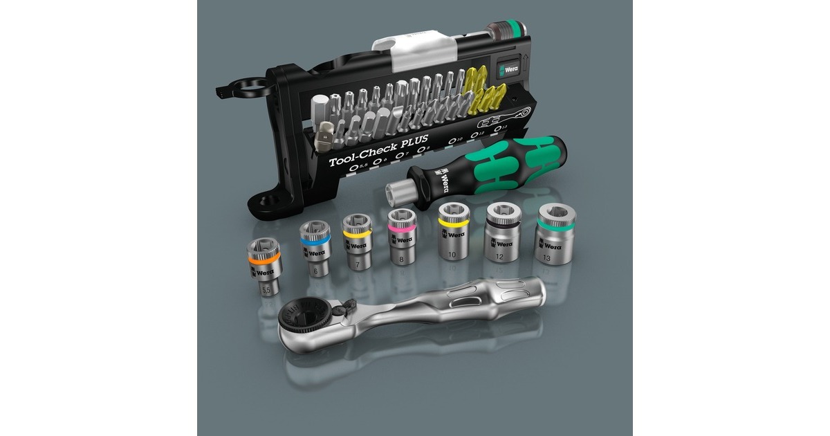 Wera Tool-Check PLUS Imperial, 39-teilig, Bit-Satz(schwarz, inkl. Bit-Ratsche und Steckgriff, zöllig)
