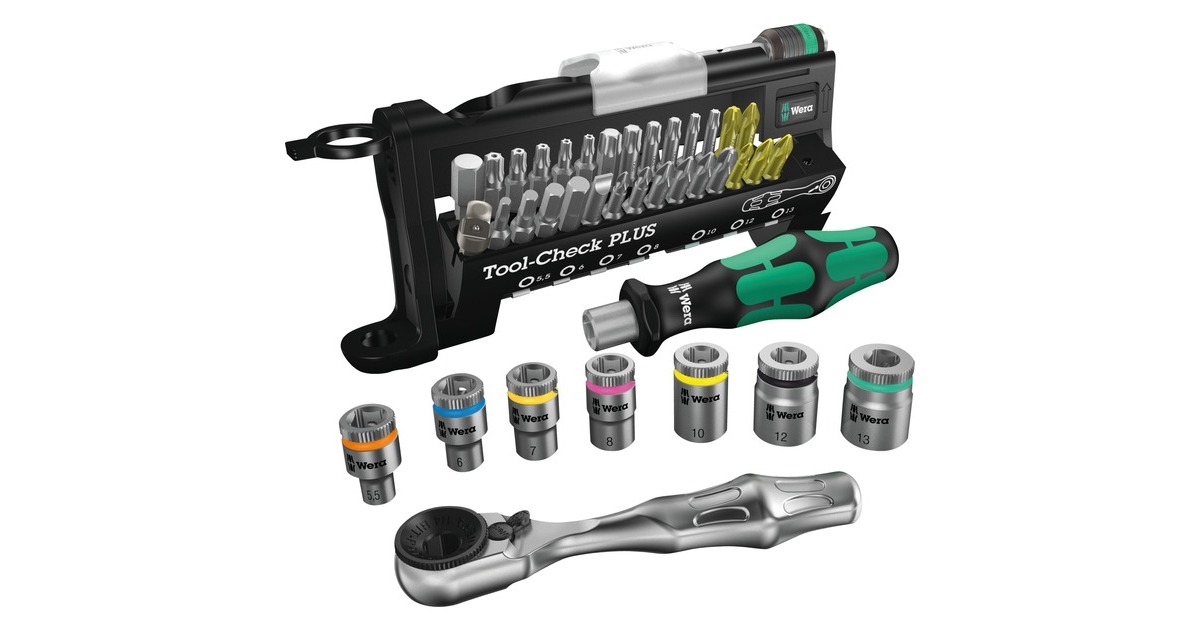 Wera Tool-Check Plus, 39-teilig, Bit-Satz(schwarz, inkl. Bit-Ratsche und Steckgriff)