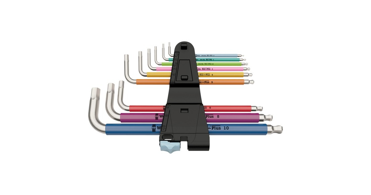 Wera Winkelschlüsselsatz 3950 SPKL/9 SM, Schraubendreher(Edelstahl, mit Halteclip)