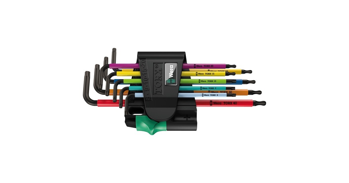 Wera Winkelschlüsselsatz 967 SPKL/9 TORX, Schraubendreher(mit Halteclip, mit Magnetisiergerät)