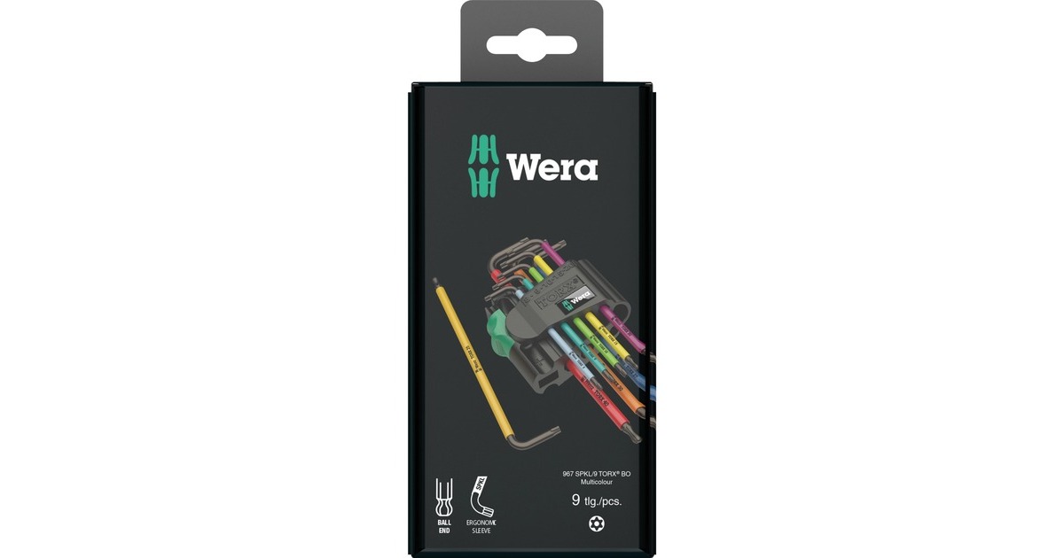 Wera Winkelschlüsselsatz 967 SPKL/9 TORX, Schraubendreher(mit Halteclip, mit Magnetisiergerät)