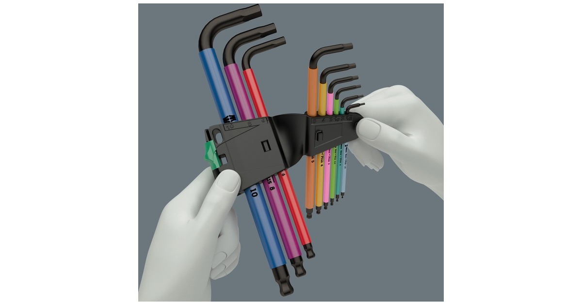 Wera Winkelschlüsselsatz 967 SPKL/9 TORX, Schraubendreher(mit Halteclip, mit Magnetisiergerät)