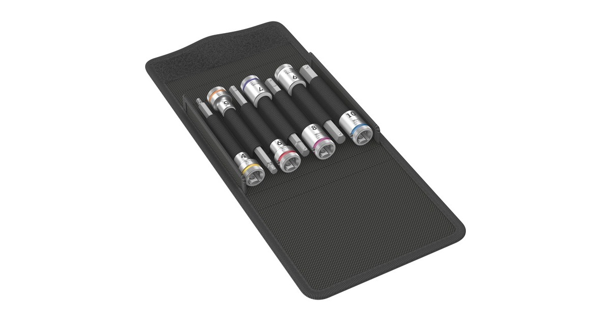 Wera Zyklop Bitnuss-Satz 8740 B HF 1, 3/8", 7-teilig, Steckschlüssel(mit Haltefunktion)