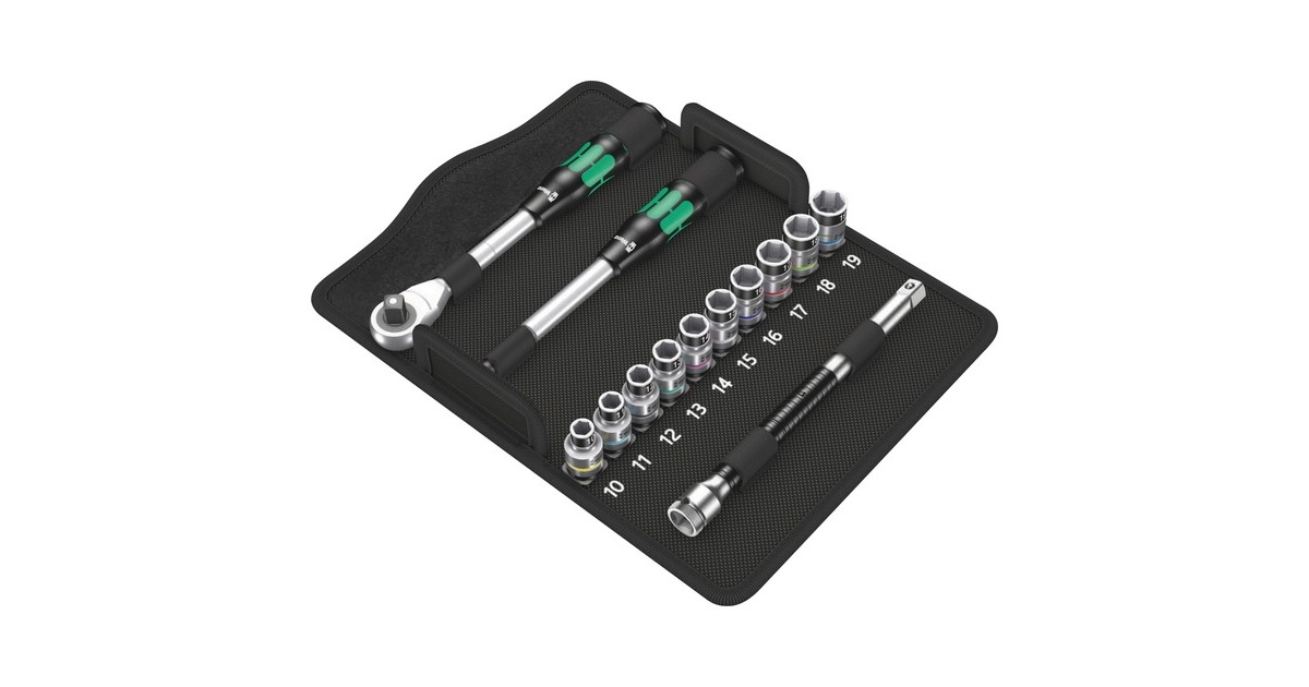 Wera Zyklop Hybrid-Knarrensatz 8006 SC 1, Werkzeug-Set(mit Umschaltknarre, 1/2")