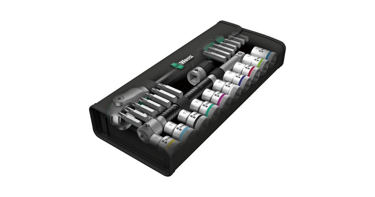 Wera Zyklop Hybrid-Knarrensatz 8006 SC 1, Werkzeug-Set(mit Umschaltknarre, 1/2