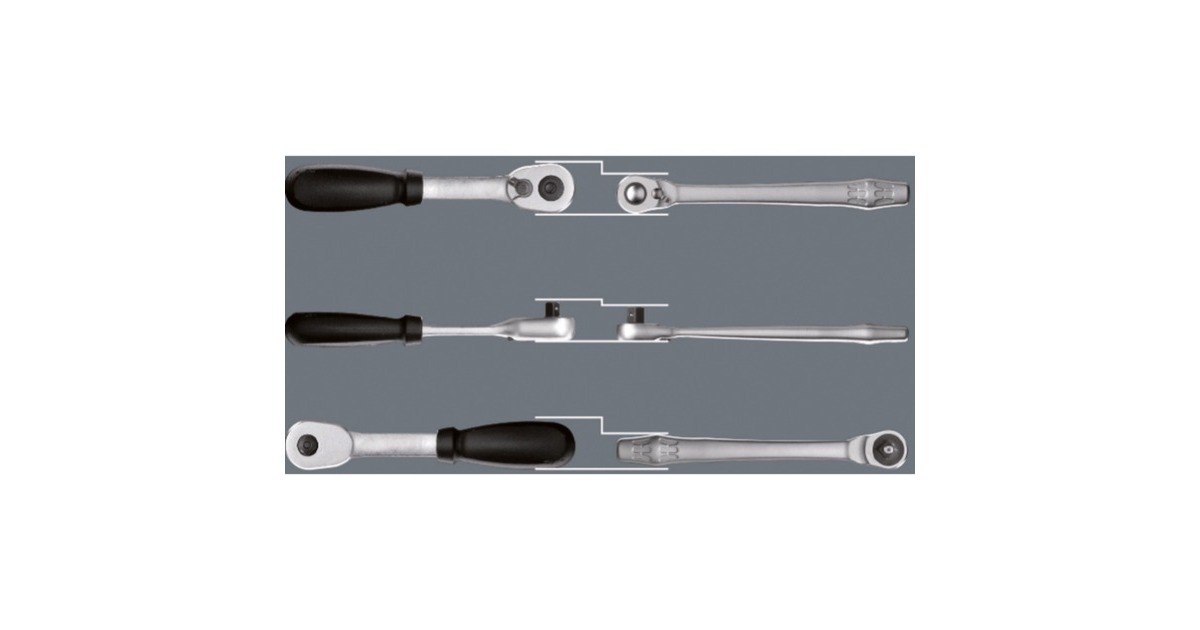 Wera Zyklop Metal-Knarrensatz 8100 SA 11, Zoll-Größen, Werkzeug-Set(28-teilig, mit Umschaltknarre, 1/4