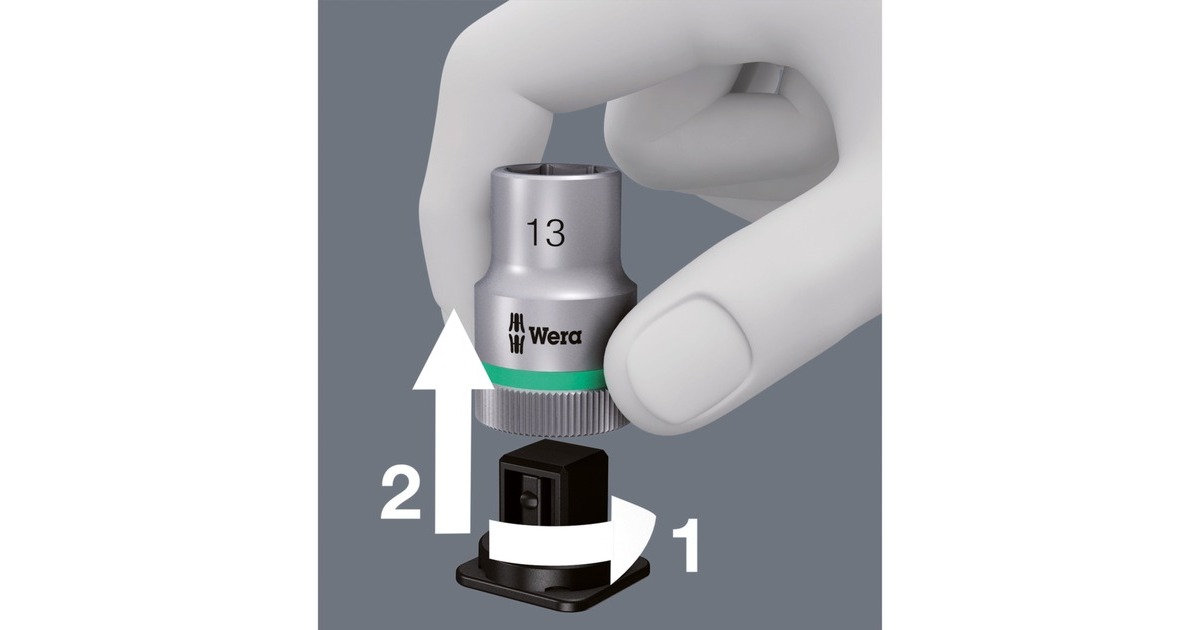Wera Zyklop Metal-Knarrensatz 8100 SA 11, Zoll-Größen, Werkzeug-Set(28-teilig, mit Umschaltknarre, 1/4