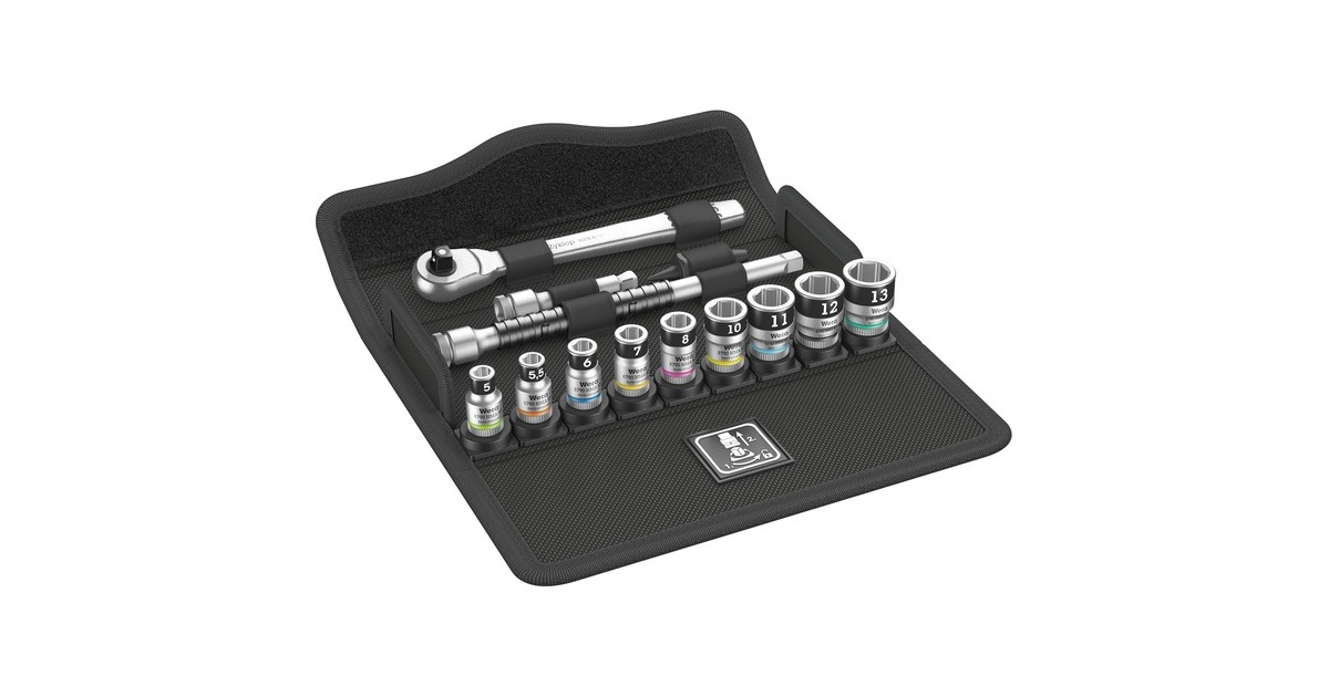 Wera Zyklop Metal-Knarrensatz 8100 SA 12HF, 1/4", Werkzeug-Set(13-teilig, mit Umschaltknarre)