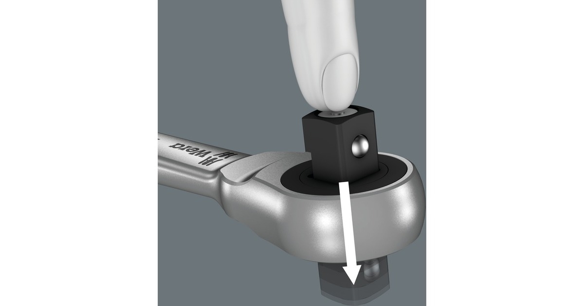 Wera Zyklop Metal-Knarrensatz 8100 SA 7, Werkzeug-Set(Knarre mit Durchsteckvierkant)