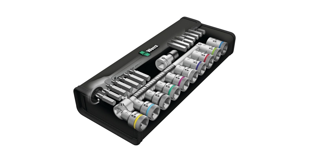 Wera Zyklop Metal-Knarrensatz 8100 SC 8, Werkzeug-Set(mit Umschaltknarre, 1/2