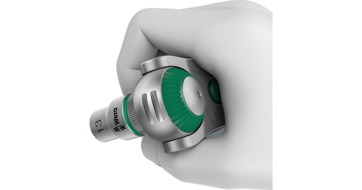 Wera Zyklop Speed-Knarrensatz 8100 SA 6, Werkzeug-Set(Speed-Knarre mit schwenkbarem Kopf, 1/4