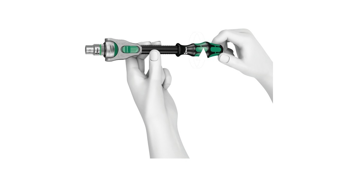 Wera Zyklop Speed-Knarrensatz 8100 SA 6, Werkzeug-Set(Speed-Knarre mit schwenkbarem Kopf, 1/4