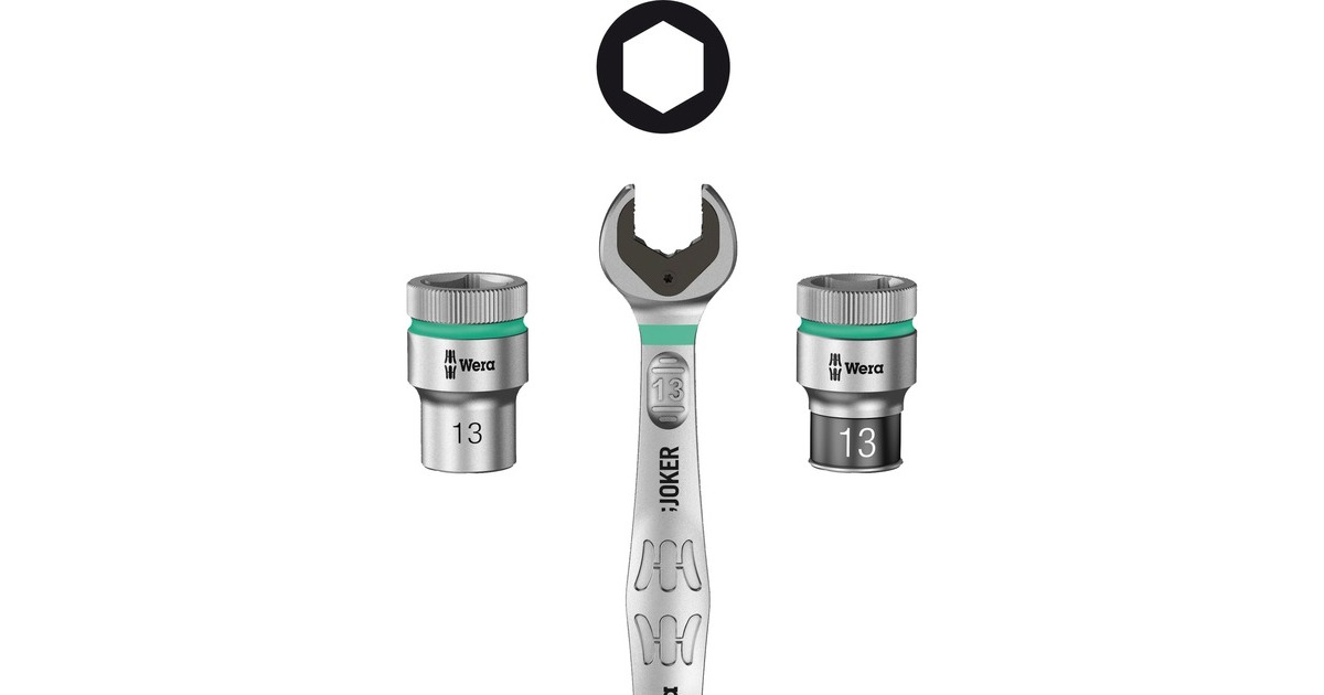 Wera Zyklop Speed-Knarrensatz 8100 SA 6, Werkzeug-Set(Speed-Knarre mit schwenkbarem Kopf, 1/4