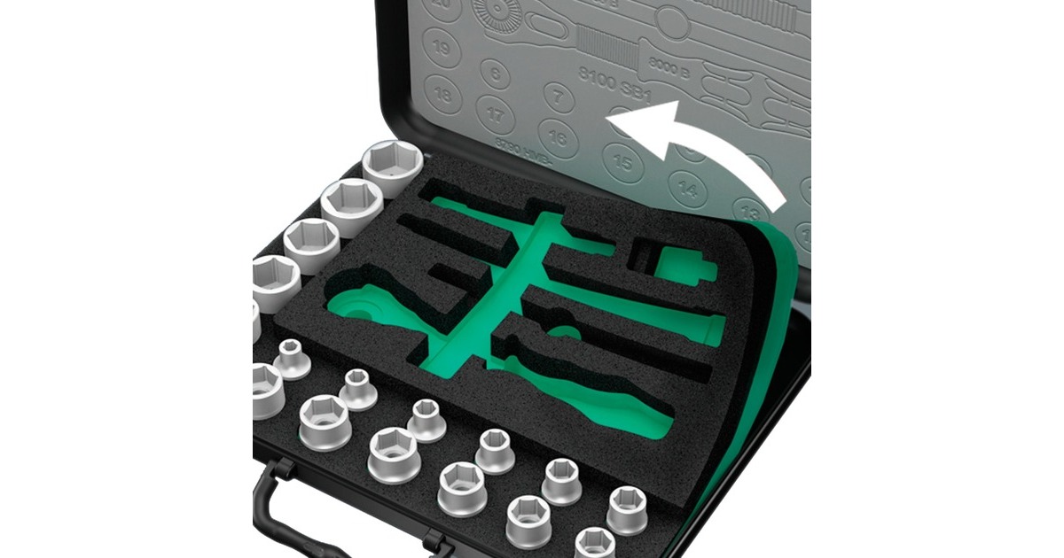 Wera Zyklop Speed-Knarrensatz 8100 SB 2, 3/8