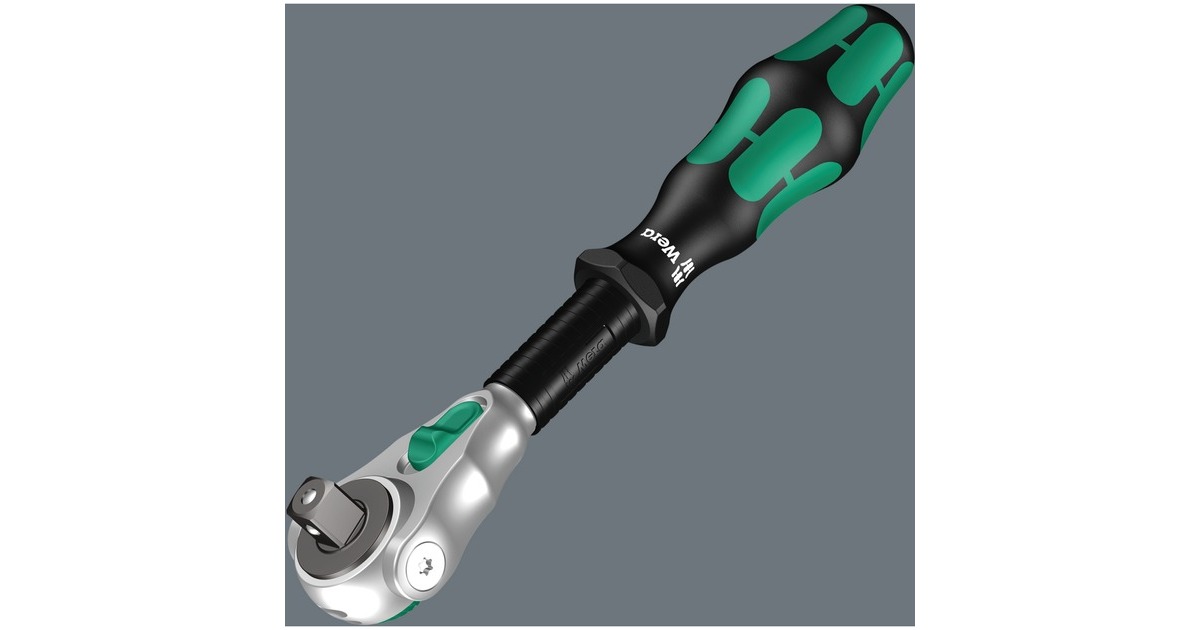 Wera Zyklop Speed-Knarrensatz 8100 SC 2, 37-teilig, Werkzeug-Set(schwarz/grün, Speed-Knarre mit schwenkbarem Kopf, 1/2