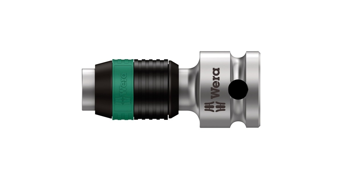 Wera Zyklop-Verbindungsteil 8784 B1, 3/8", Adapter(chrom/schwarz, für 1/4" Sechskant-Bits)