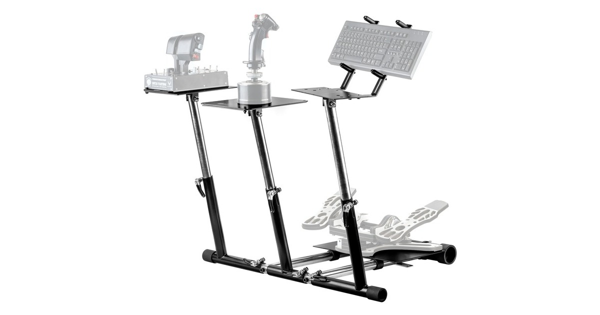 Wheel Stand Pro Deluxe V2, Halterung(schwarz, Thrustmaster Hotas Warthog und Saitek X52/Pro, X55, X56, X65, Outlet)