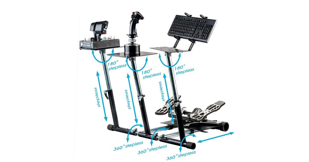 Wheel Stand Pro Deluxe V2, Halterung(schwarz, Thrustmaster Hotas Warthog und Saitek X52/Pro, X55, X56, X65)