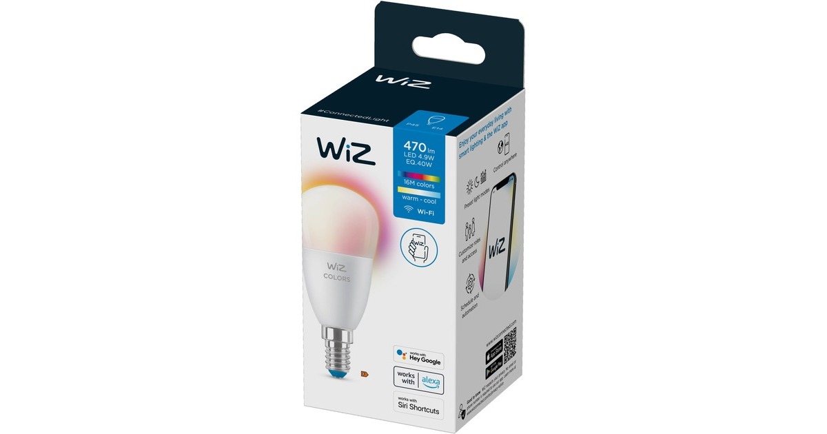 WiZ Colors LED-Lampe P45 E14(ersetzt 40 Watt)