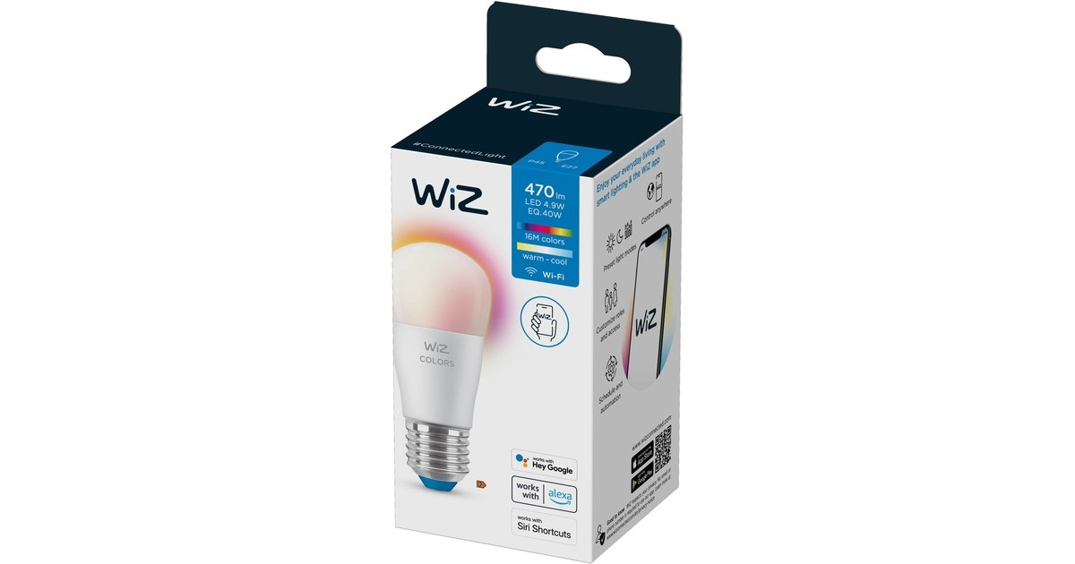 WiZ Colors LED Lampe P45 E27, LED-Lampe(ersetzt 40 Watt)