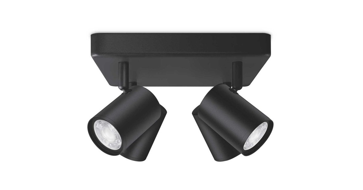WiZ IMAGEO 4x einstellbarer Spot quadratische Platte, LED-Leuchte(schwarz)