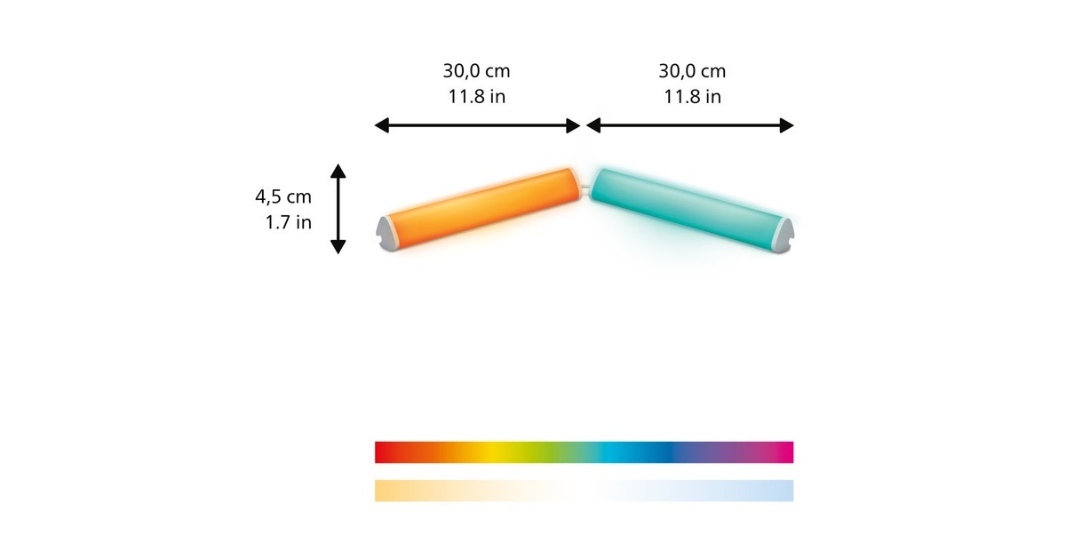 WiZ LightBar Tischleuchte 2er-Pack, LED-Leuchte(weiß)