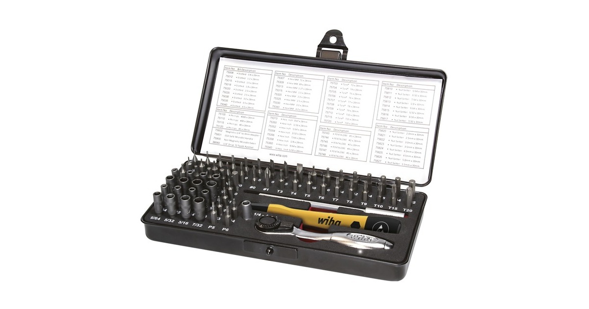 Wiha Bit-Satz Micro-Bit Set ESD(schwarz/gelb, 65-teilig) Wiha Bit-Satz Micro-Bit Set ESD(schwarz/gelb, 65-teilig)