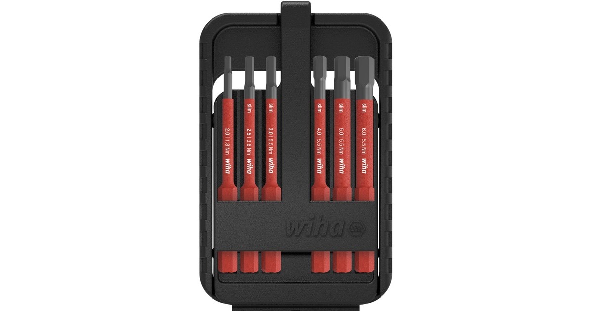 Wiha Bit-Satz slimBit electric, Innensechskant(rot, 7-teilig) Wiha Bit-Satz slimBit electric, Innensechskant(rot, 7-teilig)