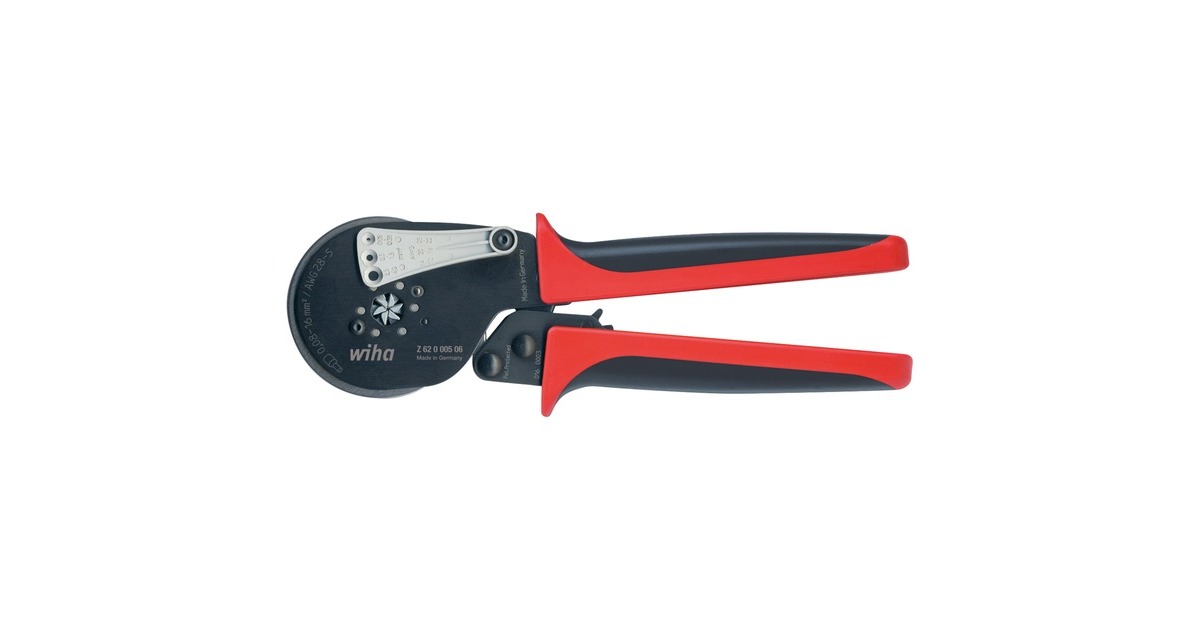 Wiha Crimp-Zange automatisch, Crimpzange(schwarz/rot, bis 16mm²)