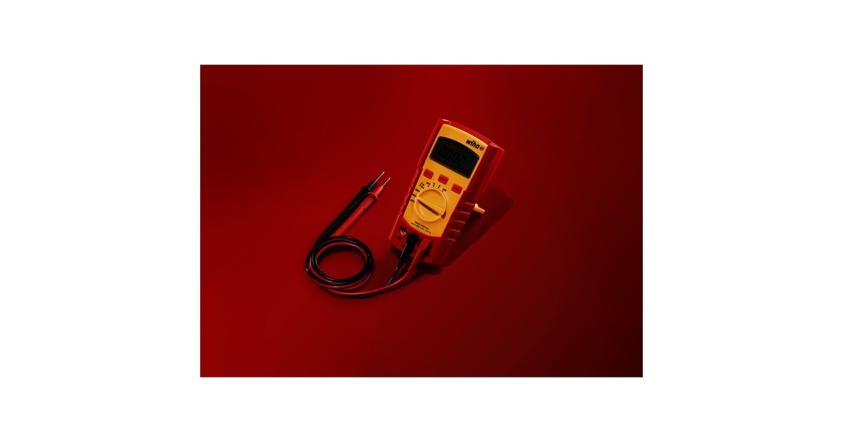 Wiha Digitales Multimeter 45218, bis 600 V AC, CAT IV, Messgerät(rot/gelb)