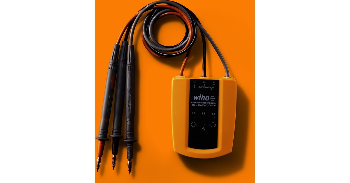 Wiha Drehfeldrichtungsanzeiger 45221, 100 - 700 V AC, Messgerät(gelb/schwarz)