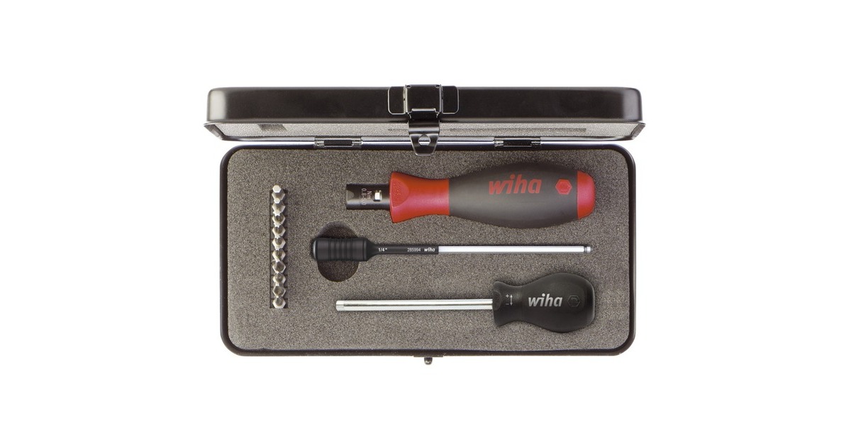Wiha Drehmoment-Schraubendreher Set TorqueVario-S(schwarz/rot, 14-teilig, 0,8 - 5Nm) Wiha Drehmoment-Schraubendreher Set TorqueVario-S(schwarz/rot, 14-teilig, 0,8 - 5Nm)