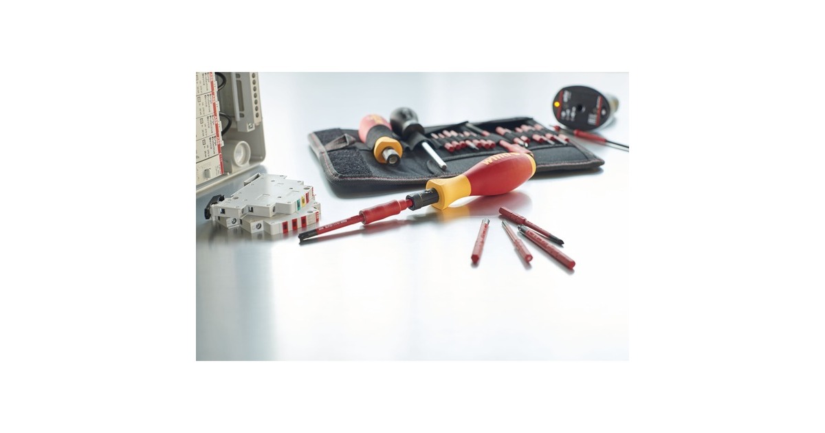 Wiha Drehmoment-Schraubendreher Set TorqueVario-S electric(rot/gelb, 19-teilig, 0,8 - 5Nm)