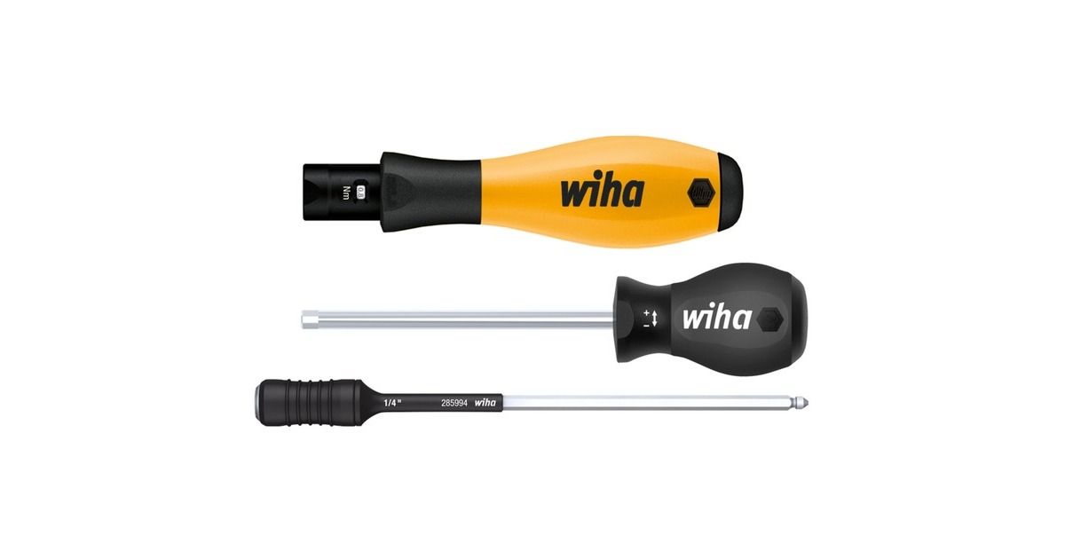 Wiha Drehmoment-Schraubendreher TorqueVario-S ESD(schwarz/gelb, 2-teilig, 0,8 - 5Nm)