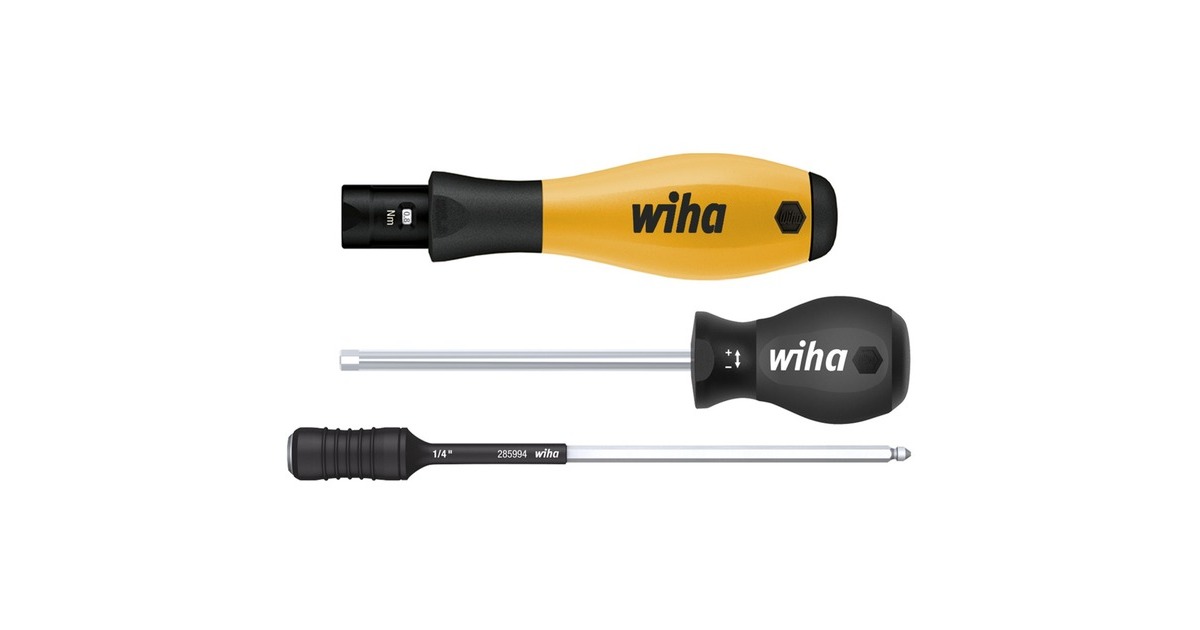 Wiha Drehmoment-Schraubendreher TorqueVario-S ESD(schwarz/gelb, 2-teilig, 0,5 - 2Nm) Wiha Drehmoment-Schraubendreher TorqueVario-S ESD(schwarz/gelb, 2-teilig, 0,5 - 2Nm)