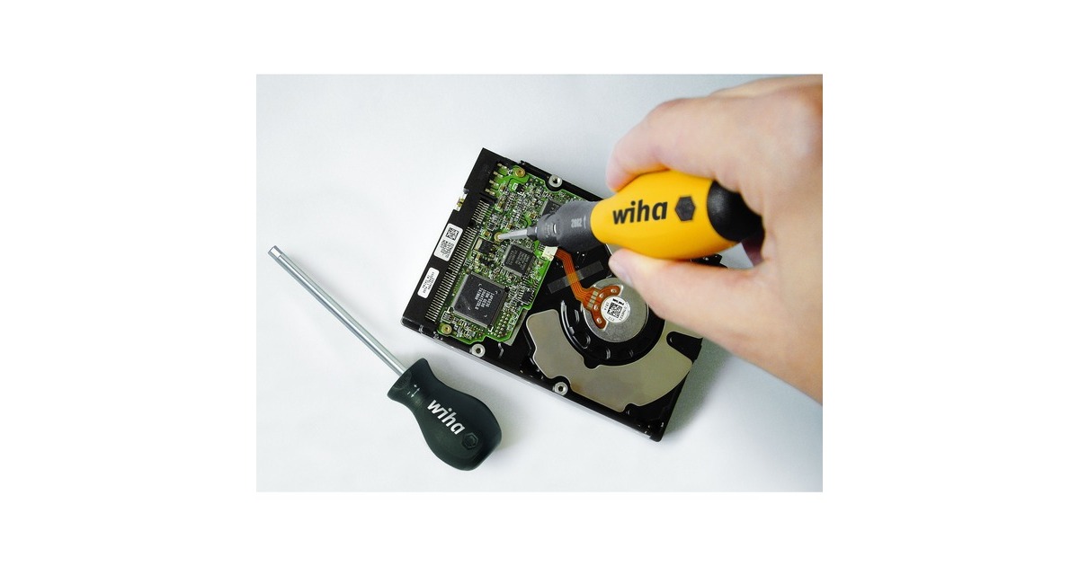 Wiha Drehmoment-Schraubendreher TorqueVario-S ESD(schwarz/gelb, 2-teilig, 0,5 - 2Nm)