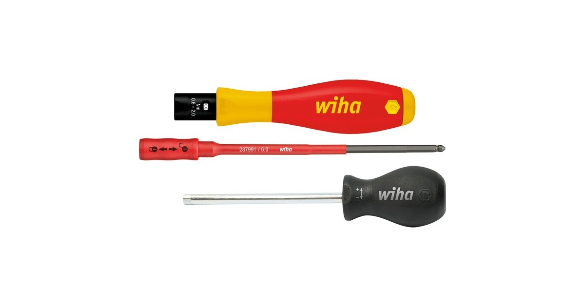 Wiha Drehmoment-Schraubendreher TorqueVario-S electric(rot/gelb, 3-teilig, 0,8 - 5Nm) Wiha Drehmoment-Schraubendreher TorqueVario-S electric(rot/gelb, 3-teilig, 0,8 - 5Nm)