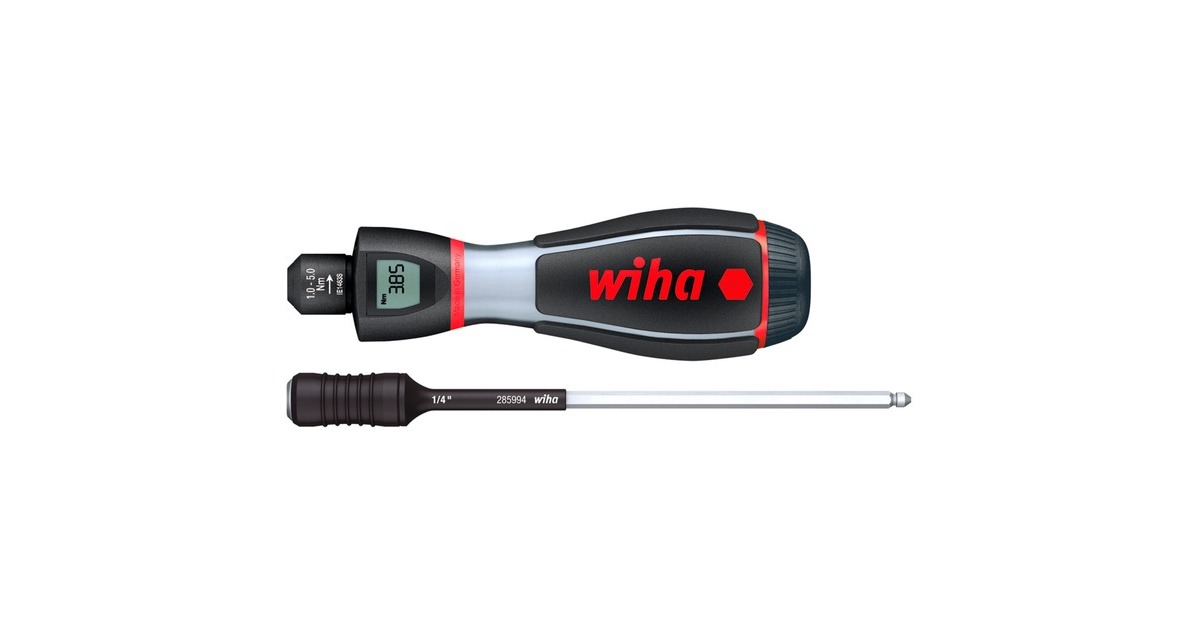 Wiha Drehmoment-Schraubendreher iTorque(schwarz/rot, mit Digitalskala)