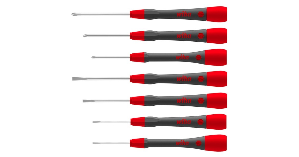 Wiha Feinschraubendreher-Set PicoFinish(grau/rot, 7-teilig)