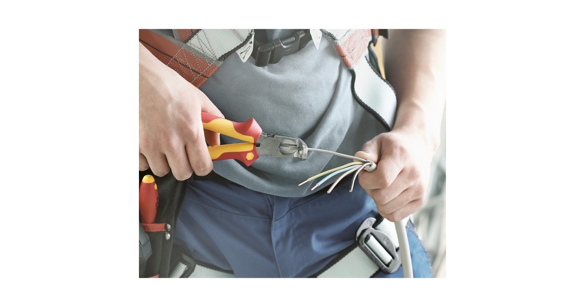 Wiha Installationszange TriCut Professional electric, Abisolier-Zange(rot/gelb)