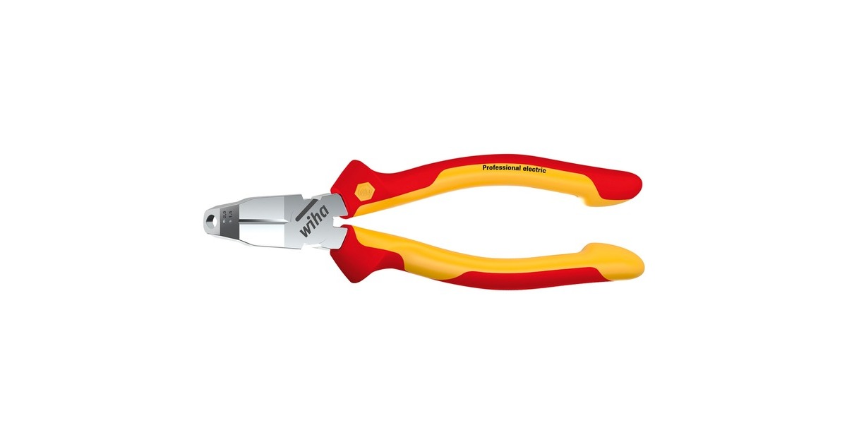 Wiha Installationszange TriCut Professional electric, Abisolier-Zange(rot/gelb)