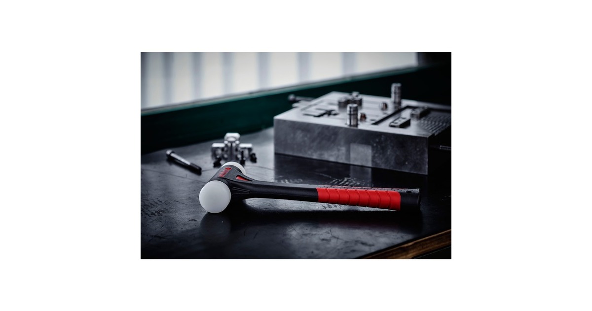 Wiha Schonhammer FibreBuzz rückschlagfrei, sehr hart(schwarz/rot, Ø 40mm)