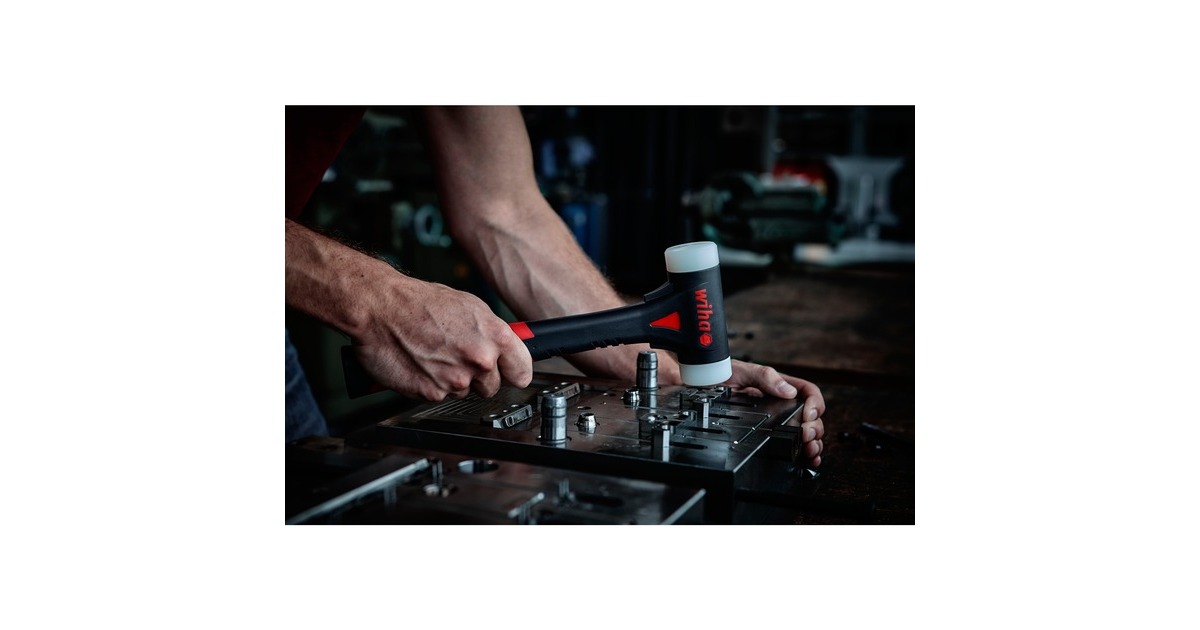 Wiha Schonhammer FibreBuzz rückschlagfrei, sehr hart(schwarz/rot, Ø 40mm)