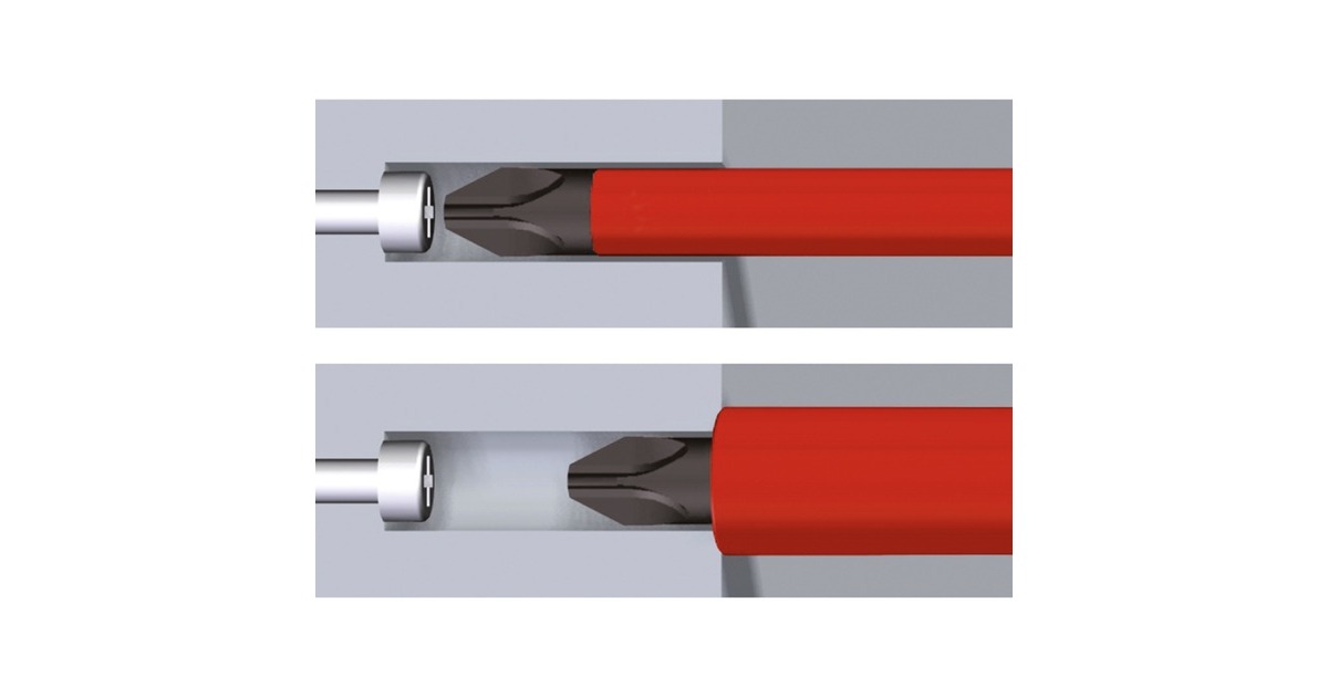 Wiha Schraubendreher mit Bit Magazin LiftUp electric(rot/gelb, 7-teilig)