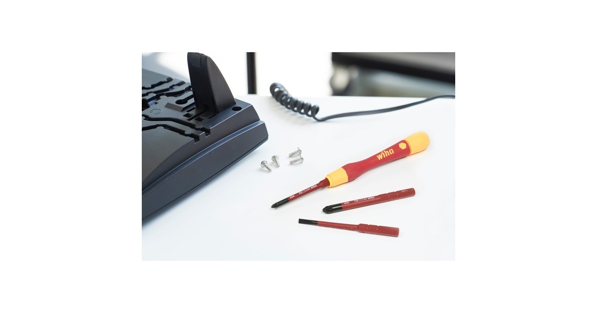 Wiha Schraubendreher mit Bithalter-Set PicoFinish electric slimVario(rot/gelb, 4-teilig, mit slimBits)