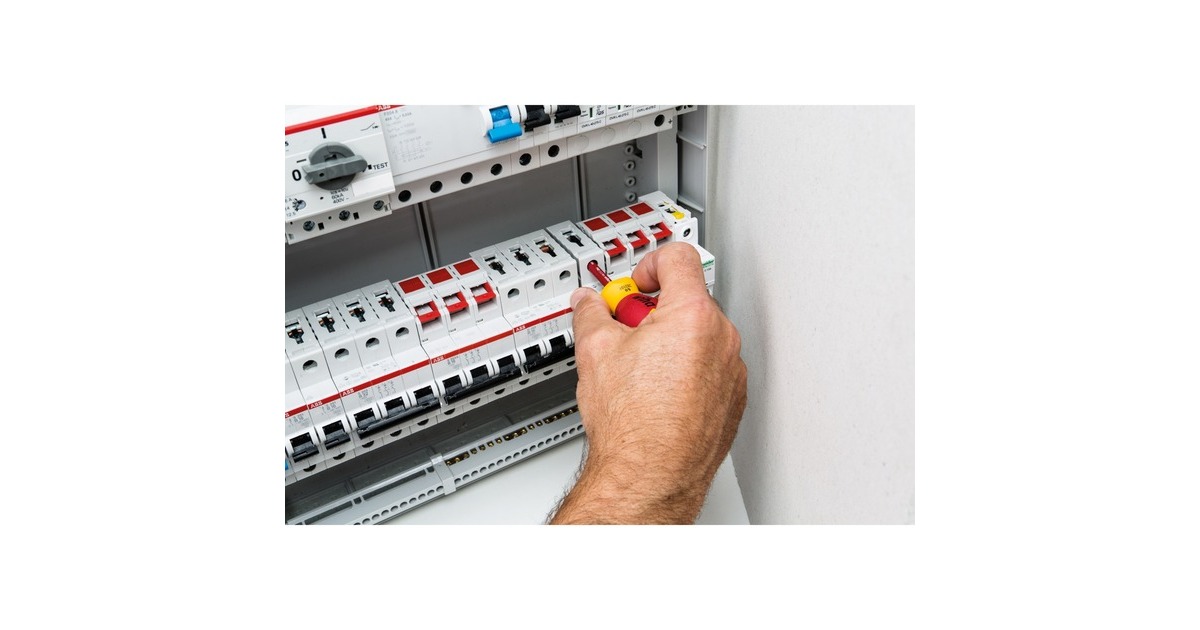 Wiha Schraubendreher mit Bithalter-Set SoftFinish electric slimVario, 4-teilig(rot/gelb, Stubby mit slimBits)